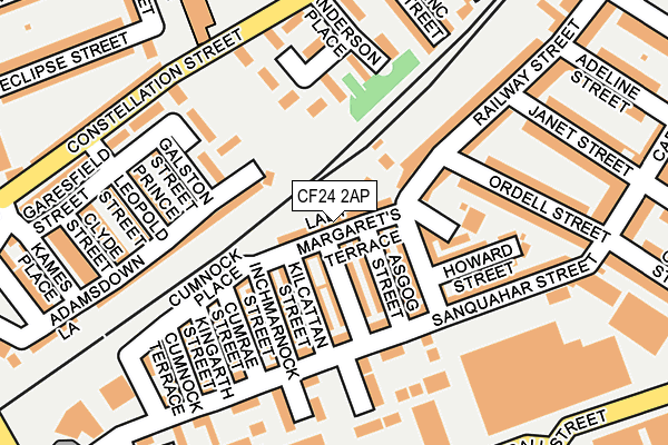 CF24 2AP map - OS OpenMap – Local (Ordnance Survey)
