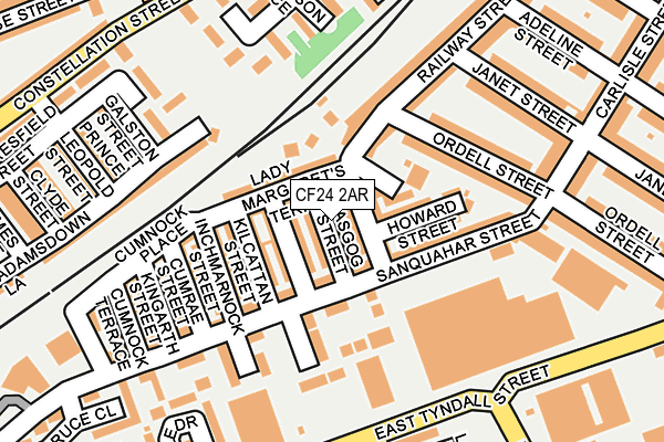 CF24 2AR map - OS OpenMap – Local (Ordnance Survey)