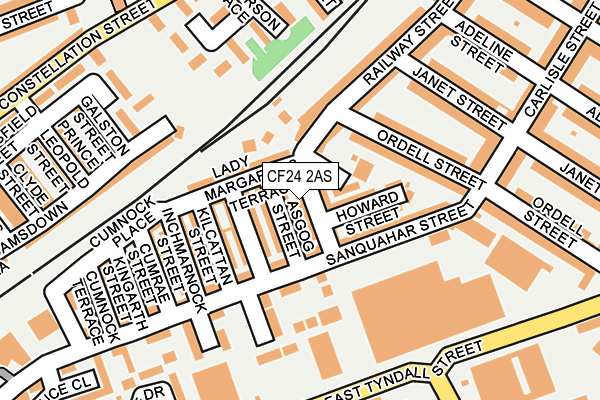 CF24 2AS map - OS OpenMap – Local (Ordnance Survey)