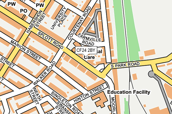 CF24 2BY map - OS OpenMap – Local (Ordnance Survey)