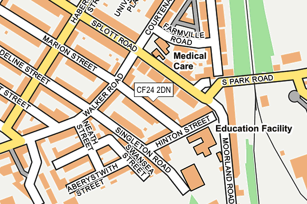 CF24 2DN map - OS OpenMap – Local (Ordnance Survey)
