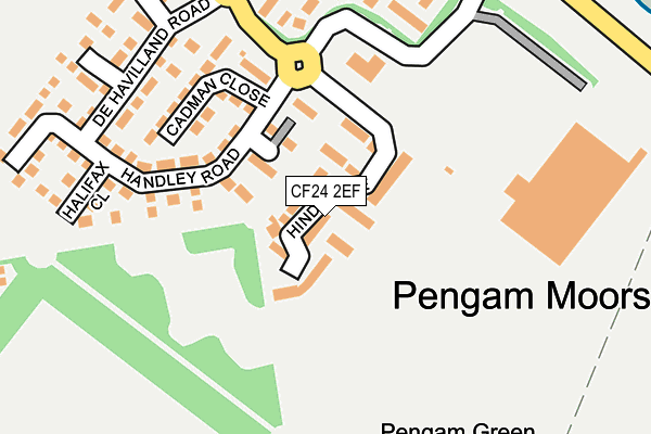 CF24 2EF map - OS OpenMap – Local (Ordnance Survey)