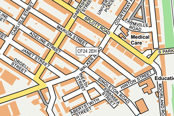 CF24 2EH map - OS OpenMap – Local (Ordnance Survey)