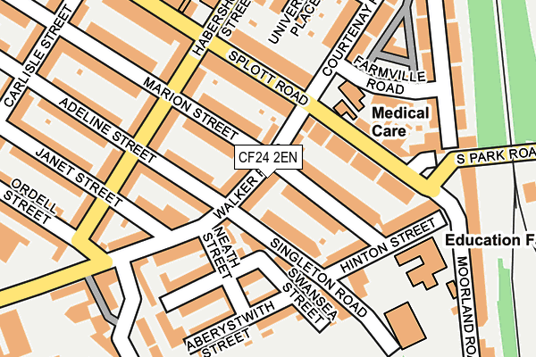 CF24 2EN map - OS OpenMap – Local (Ordnance Survey)