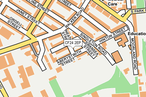 CF24 2EP map - OS OpenMap – Local (Ordnance Survey)