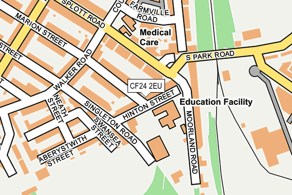 CF24 2EU map - OS OpenMap – Local (Ordnance Survey)