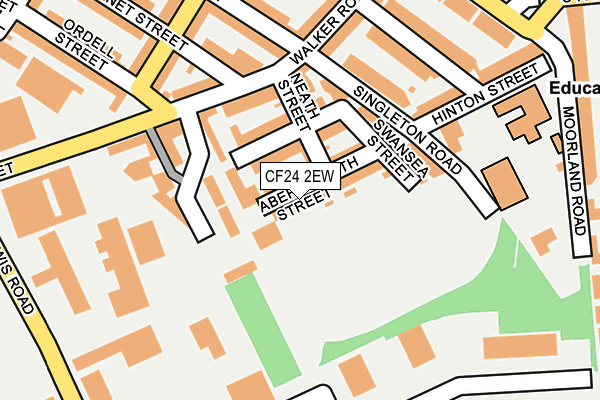 CF24 2EW map - OS OpenMap – Local (Ordnance Survey)