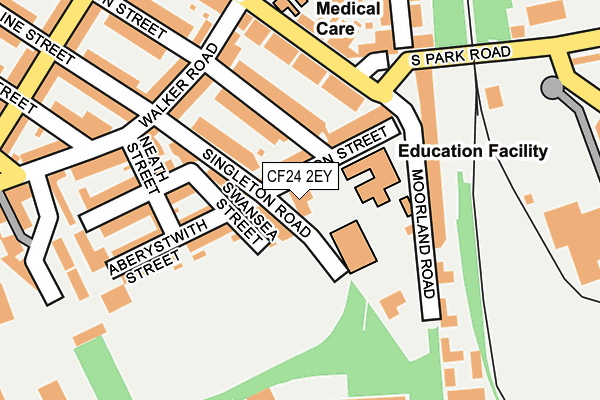 CF24 2EY map - OS OpenMap – Local (Ordnance Survey)