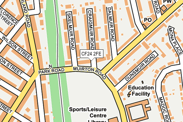 CF24 2FE map - OS OpenMap – Local (Ordnance Survey)