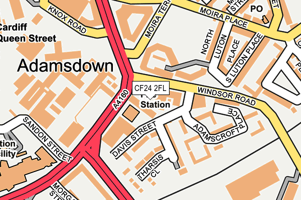 CF24 2FL map - OS OpenMap – Local (Ordnance Survey)