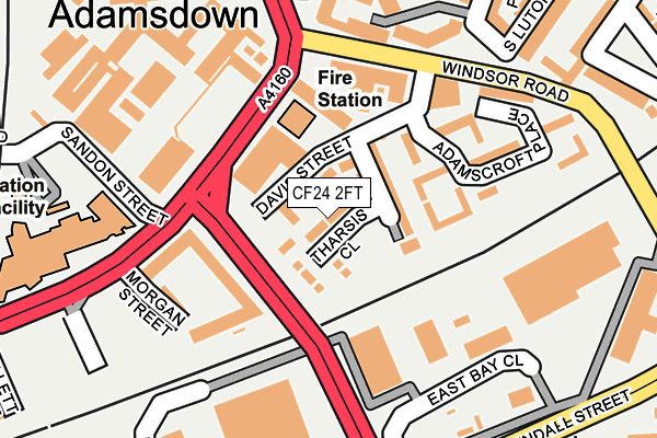 CF24 2FT map - OS OpenMap – Local (Ordnance Survey)