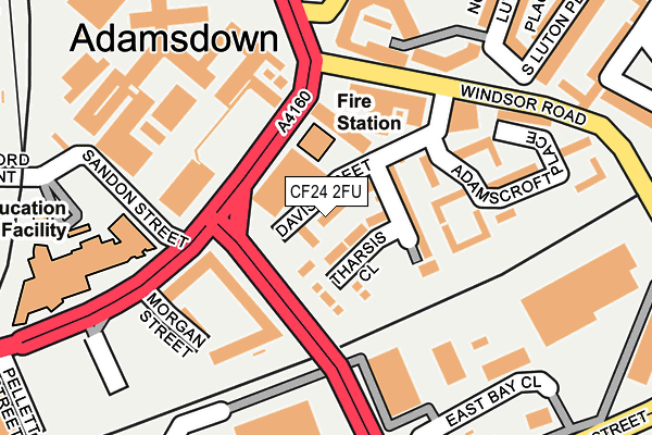 CF24 2FU map - OS OpenMap – Local (Ordnance Survey)