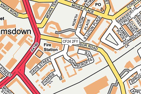 CF24 2FY map - OS OpenMap – Local (Ordnance Survey)