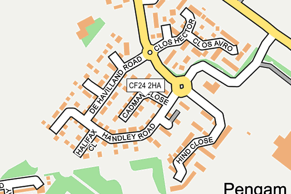 CF24 2HA map - OS OpenMap – Local (Ordnance Survey)