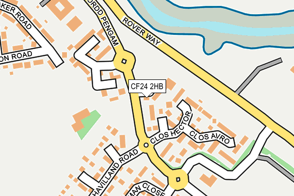 CF24 2HB map - OS OpenMap – Local (Ordnance Survey)