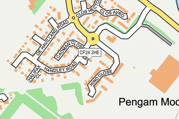 CF24 2HE map - OS OpenMap – Local (Ordnance Survey)