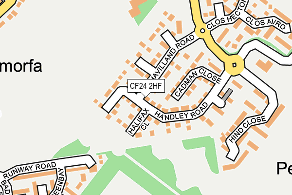 CF24 2HF map - OS OpenMap – Local (Ordnance Survey)