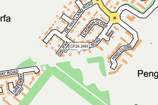 CF24 2HH map - OS OpenMap – Local (Ordnance Survey)
