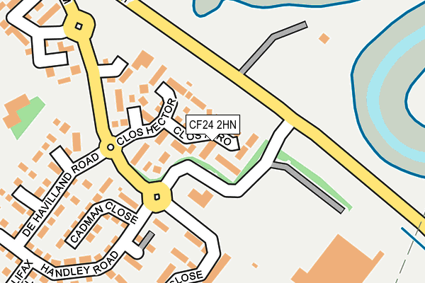 CF24 2HN map - OS OpenMap – Local (Ordnance Survey)