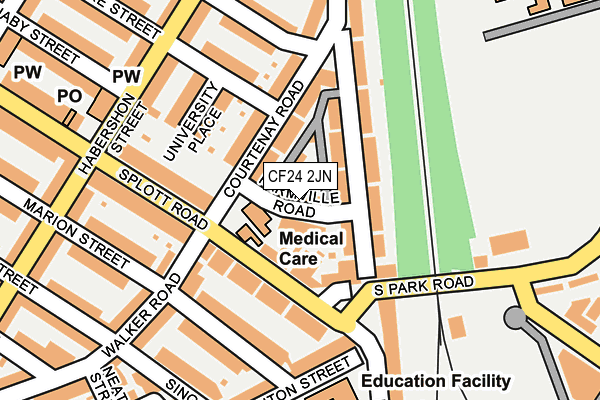 CF24 2JN map - OS OpenMap – Local (Ordnance Survey)