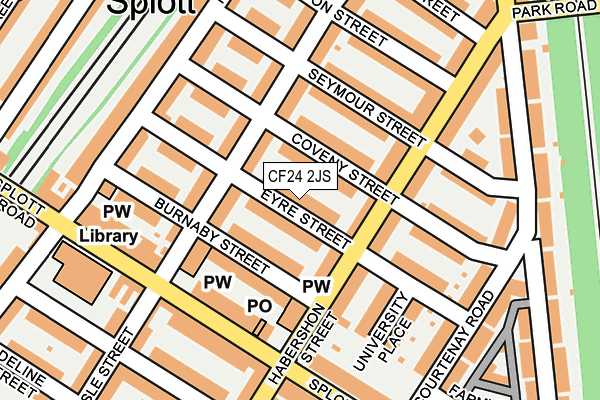 CF24 2JS map - OS OpenMap – Local (Ordnance Survey)