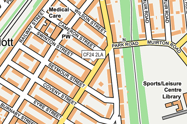 CF24 2LA map - OS OpenMap – Local (Ordnance Survey)