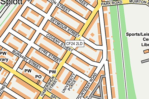 CF24 2LD map - OS OpenMap – Local (Ordnance Survey)