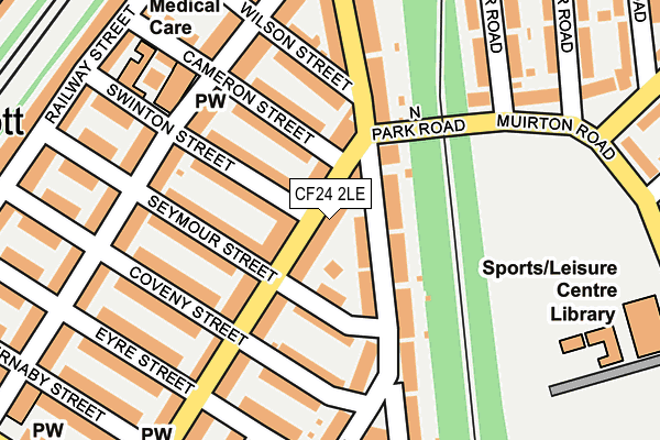 CF24 2LE map - OS OpenMap – Local (Ordnance Survey)