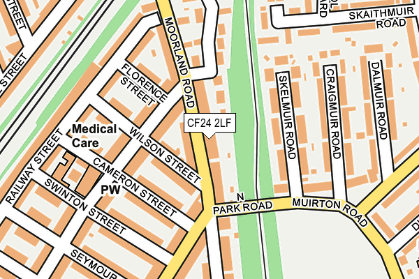 CF24 2LF map - OS OpenMap – Local (Ordnance Survey)