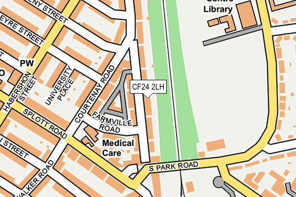 CF24 2LH map - OS OpenMap – Local (Ordnance Survey)