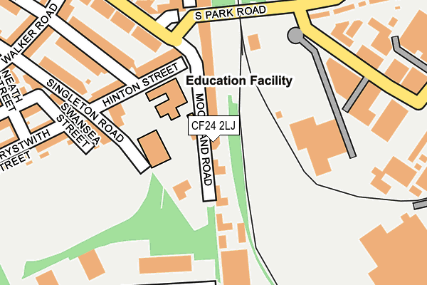 CF24 2LJ map - OS OpenMap – Local (Ordnance Survey)