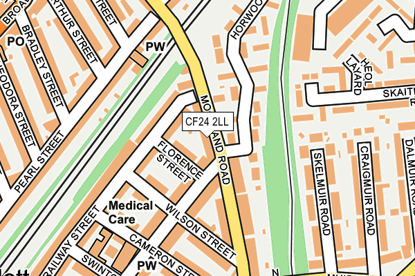 CF24 2LL map - OS OpenMap – Local (Ordnance Survey)