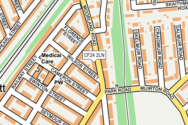 CF24 2LN map - OS OpenMap – Local (Ordnance Survey)