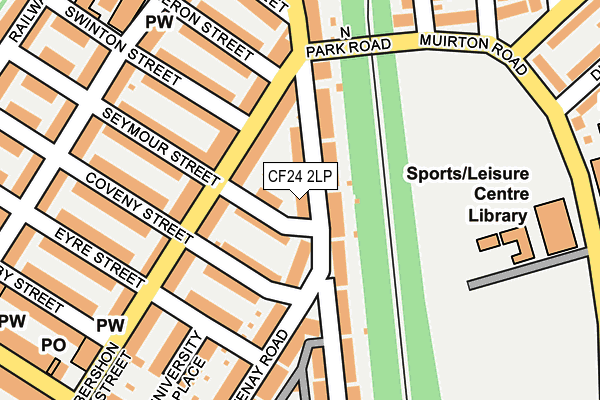 CF24 2LP map - OS OpenMap – Local (Ordnance Survey)