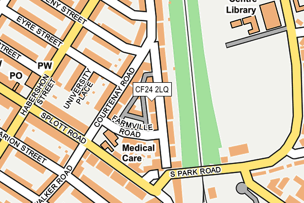 CF24 2LQ map - OS OpenMap – Local (Ordnance Survey)