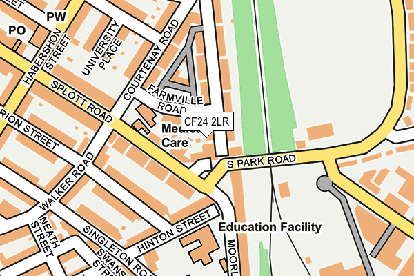 CF24 2LR map - OS OpenMap – Local (Ordnance Survey)