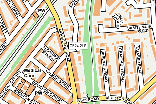 CF24 2LS map - OS OpenMap – Local (Ordnance Survey)