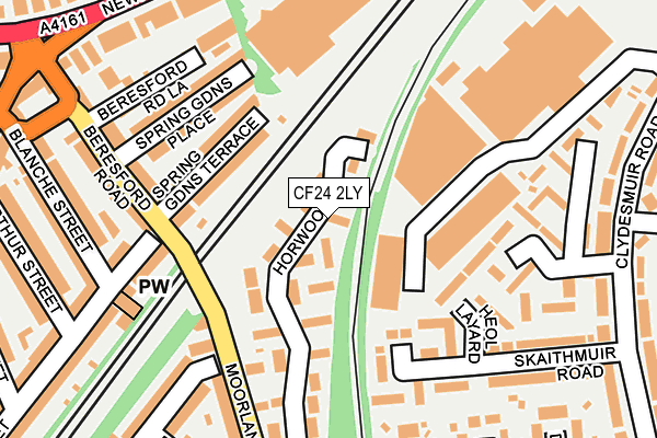 CF24 2LY map - OS OpenMap – Local (Ordnance Survey)