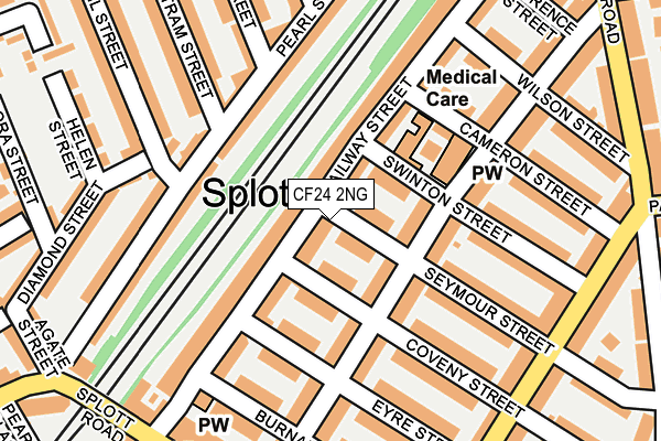 CF24 2NG map - OS OpenMap – Local (Ordnance Survey)