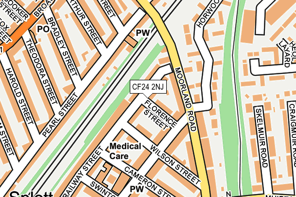 CF24 2NJ map - OS OpenMap – Local (Ordnance Survey)