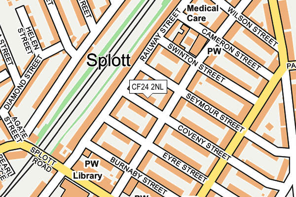 CF24 2NL map - OS OpenMap – Local (Ordnance Survey)