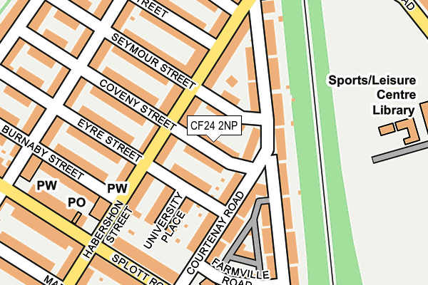 CF24 2NP map - OS OpenMap – Local (Ordnance Survey)