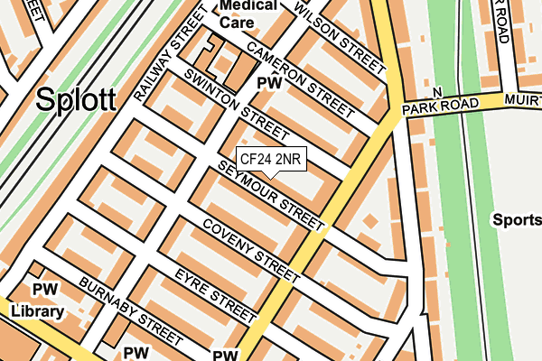 CF24 2NR map - OS OpenMap – Local (Ordnance Survey)