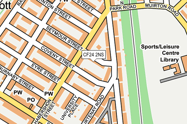 CF24 2NS map - OS OpenMap – Local (Ordnance Survey)