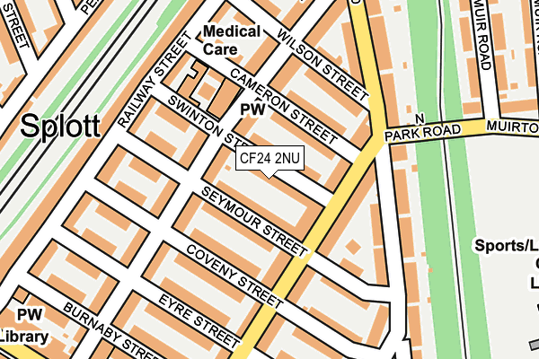 CF24 2NU map - OS OpenMap – Local (Ordnance Survey)