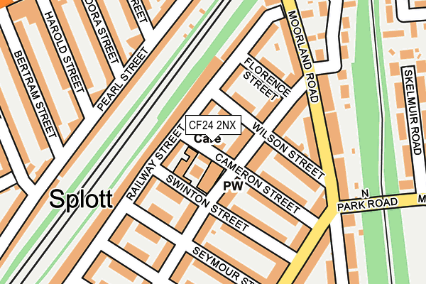 CF24 2NX map - OS OpenMap – Local (Ordnance Survey)
