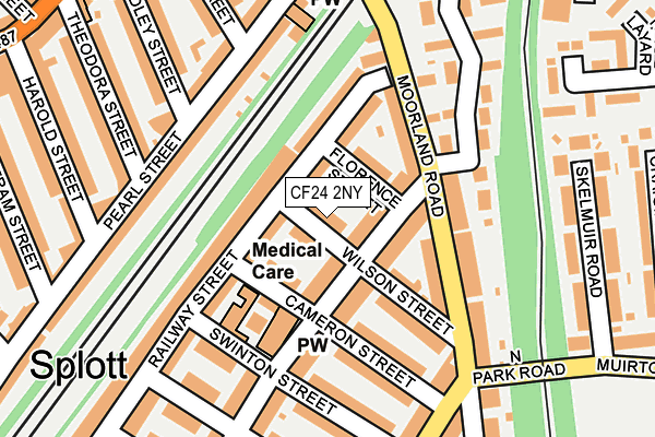 CF24 2NY map - OS OpenMap – Local (Ordnance Survey)