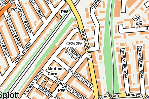 CF24 2PA map - OS OpenMap – Local (Ordnance Survey)