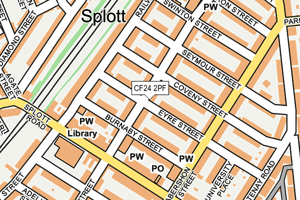 CF24 2PF map - OS OpenMap – Local (Ordnance Survey)