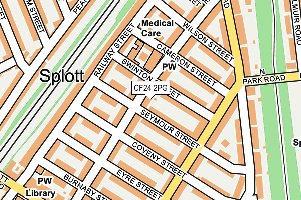 CF24 2PG map - OS OpenMap – Local (Ordnance Survey)